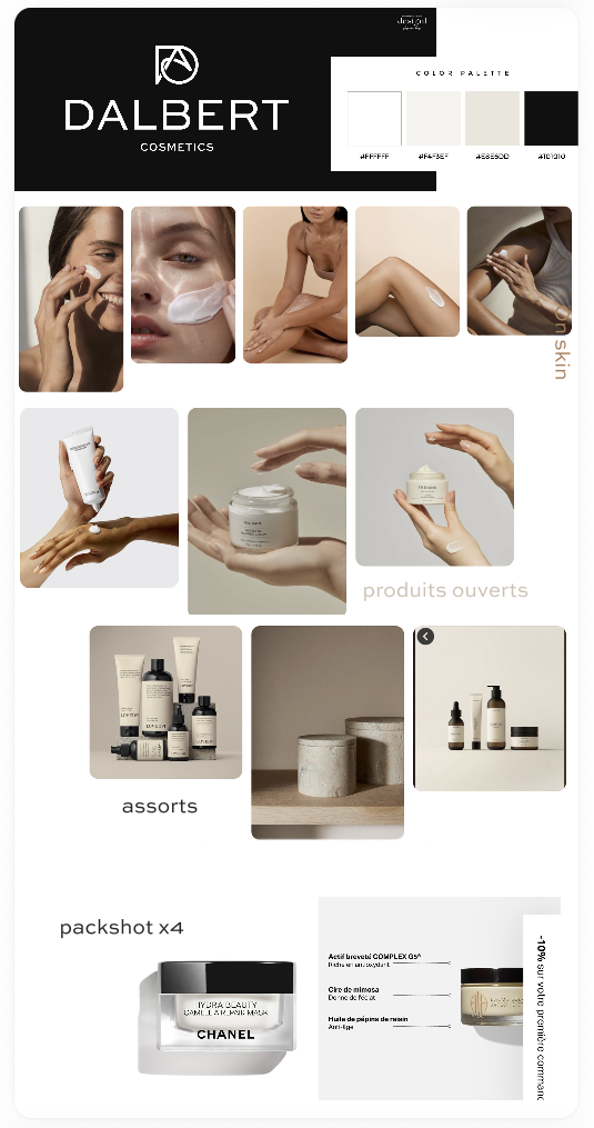 moodboard moodboard cosmétique